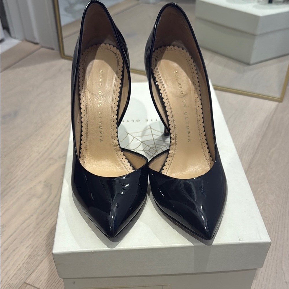Charlotte Olympia - Lady is a Vamp - Black Patent Leather Heels - size 37